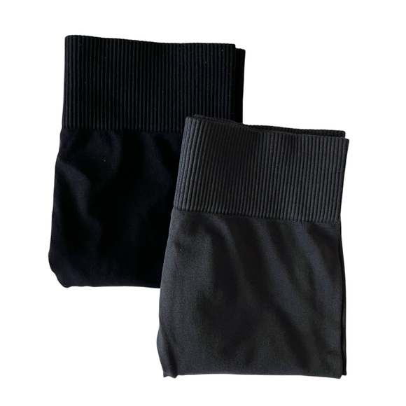 Eye Candy Footless Tights Set of 2‎ Black Gray Size S/M Juniors - Picture 2 of 9